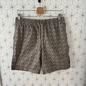 Rails Art Deco Patterned Swim Trunks